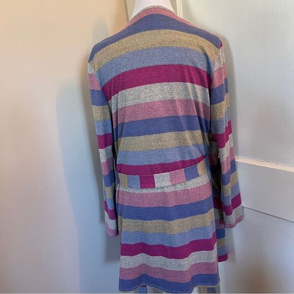 Cute Striped Belted Shrug by Indigo Rose Womens Large - Picture 2 of 9